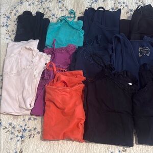 Old Navy Camisole Collection in Black, Blue, and Red all different brands